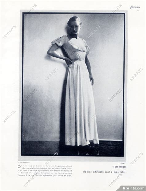 Chanel 1932 Boris Lipnitzki, white Summer Dress — Clipping